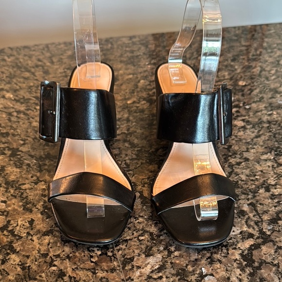 Kelly & Katie Black adjustable strap Heeled Sandals with Chunky Block Heel EUC 8 - Picture 3 of 16